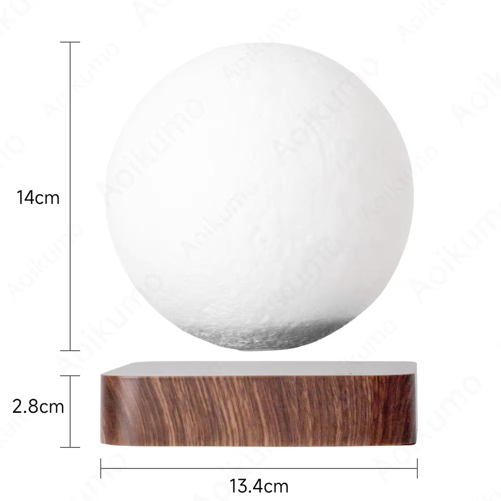 Magnetic Levitation Moon Lamp Collection 3D Printing Touch Suspension Moon Bedroom Atmosphere Lamp Desktop Decor Friends Gift